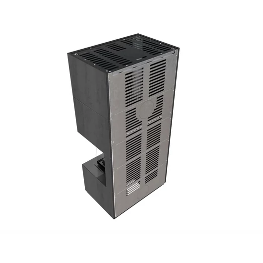 KRATKI FLOKI BOX 8 kW NATURALI PIETRA KANDALLÓ KŐ BURKOLATTAL JOBBOS FEKETE BELSŐVEL