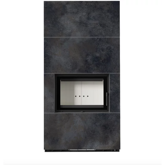 KRATKI FLOKI BOX 8 kW OSSIDO NERO KANDALLÓ KŐ BURKOLATTAL 