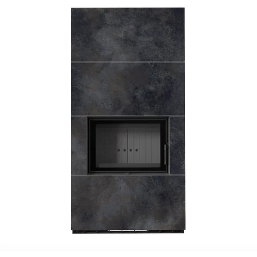 KRATKI FLOKI BOX 8 kW OSSIDO NERO KANDALLÓ KŐ BURKOLATTAL FEKETE BELSŐVEL