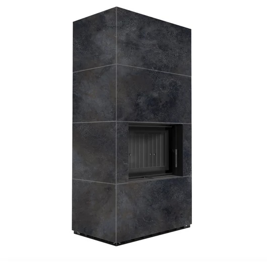 KRATKI FLOKI BOX 8 kW OSSIDO NERO KANDALLÓ KŐ BURKOLATTAL FEKETE BELSŐVEL