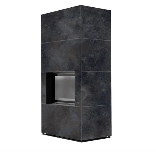 KRATKI FLOKI BOX 8 kW OSSIDO NERO KANDALLÓ KŐ BURKOLATTAL FEKETE BELSŐVEL