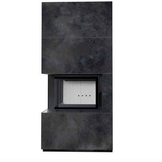 KRATKI FLOKI BOX 8 kW OSSIDO NERO KANDALLÓ KŐ BURKOLATTAL BALOS