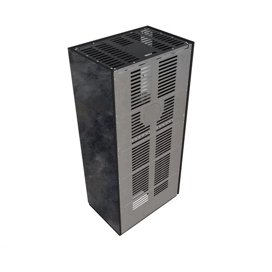 KRATKI FLOKI BOX 8 kW OSSIDO NERO KANDALLÓ KŐ BURKOLATTAL BALOS FEKETE BELSŐVEL