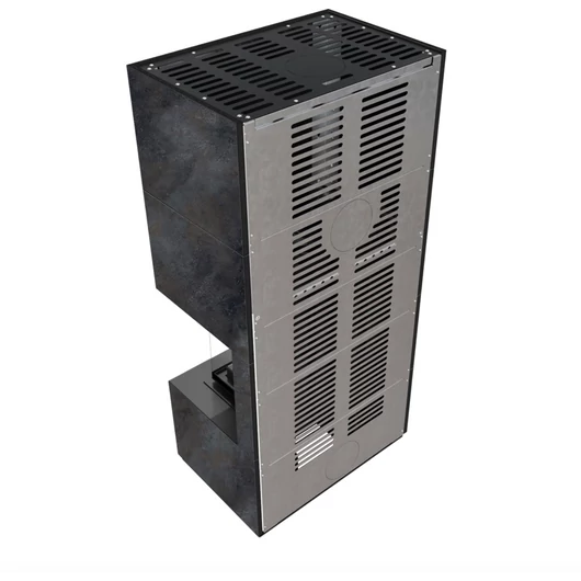 KRATKI FLOKI BOX 8 kW OSSIDO NERO KANDALLÓ KŐ BURKOLATTAL JOBBOS