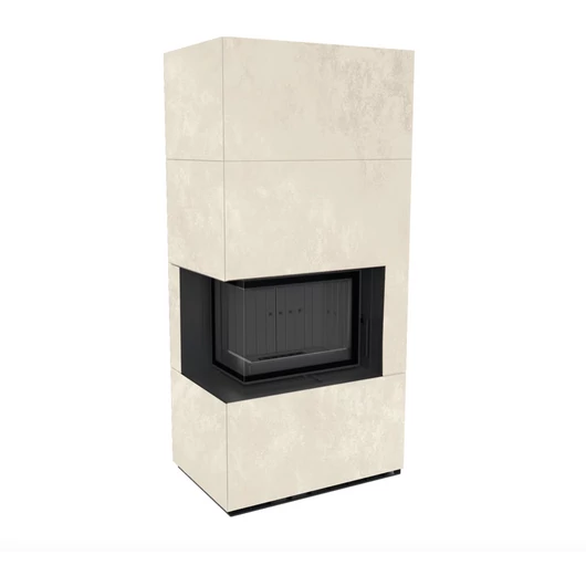 KRATKI FLOKI BOX 8 kW OXIDE BIANCO KANDALLÓ KŐ BURKOLATTAL BALOS FEKETE BELSŐVEL