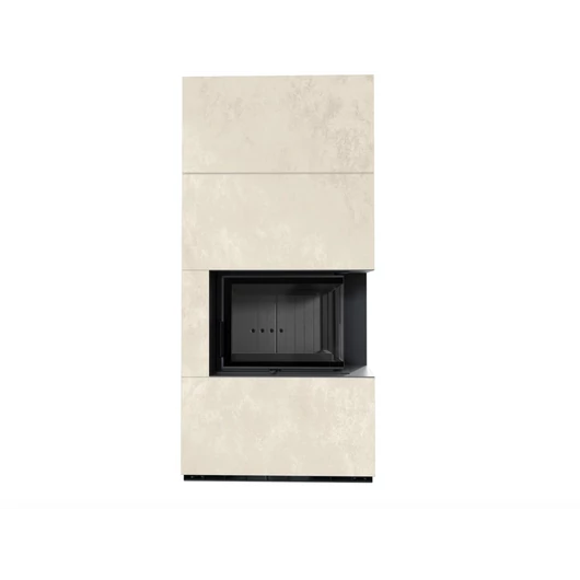 KRATKI FLOKI BOX 8 kW OXIDE BIANCO KANDALLÓ KŐ BURKOLATTAL JOBBOS FEKETE BELSŐVEL
