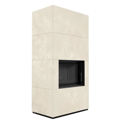 KRATKI FLOKI BOX 8 kW OXIDE BIANCO KANDALLÓ KŐ BURKOLATTAL FEKETE BELSŐVEL