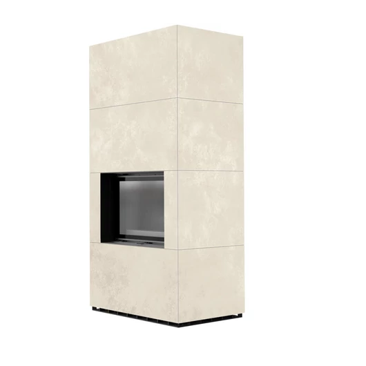 KRATKI FLOKI BOX 8 kW OXIDE BIANCO KANDALLÓ KŐ BURKOLATTAL FEKETE BELSŐVEL