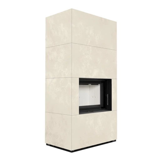 KRATKI FLOKI BOX 8 kW OXIDE BIANCO KANDALLÓ KŐ BURKOLATTAL