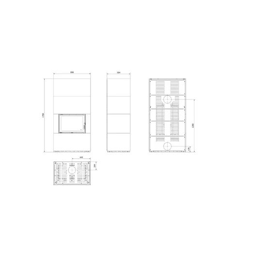 KRATKI FLOKI BOX 8 kW OXIDE MORO KANDALLÓ KŐ BURKOLATTAL