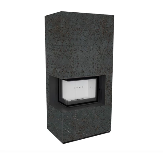 KRATKI FLOKI BOX 8 kW OXIDE NERO KANDALLÓ KŐ BURKOLATTAL BALOS