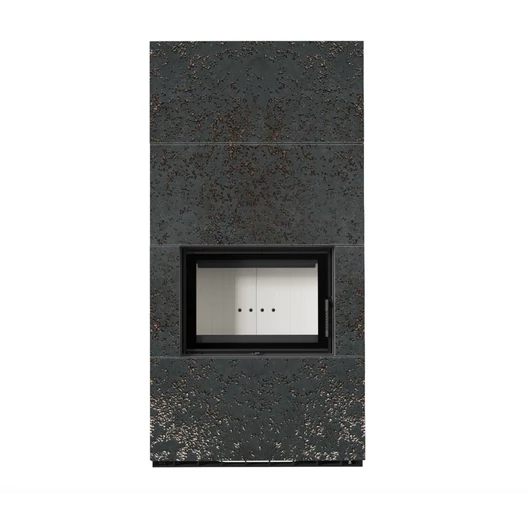 KRATKI FLOKI BOX 8 kW OXIDE NERO KANDALLÓ KŐ BURKOLATTAL