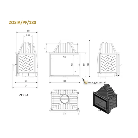 KRATKI PRO ZOSIA ECO KANDALLÓBETÉT 180