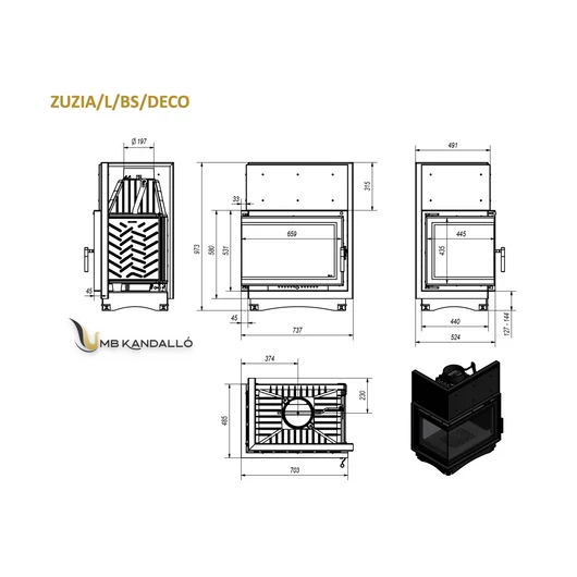 KRATKI ZUZIA DECO BALOS EGYBENYÍLÓ