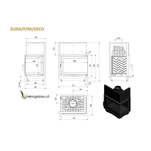 KRATKI ZUZIA DECO JOBBOS EGYBENYÍLÓ 