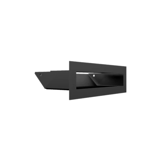 MINIMAL SZELLŐZŐRÁCS FEKETE 6x20cm HÁTFALLAL SLIM