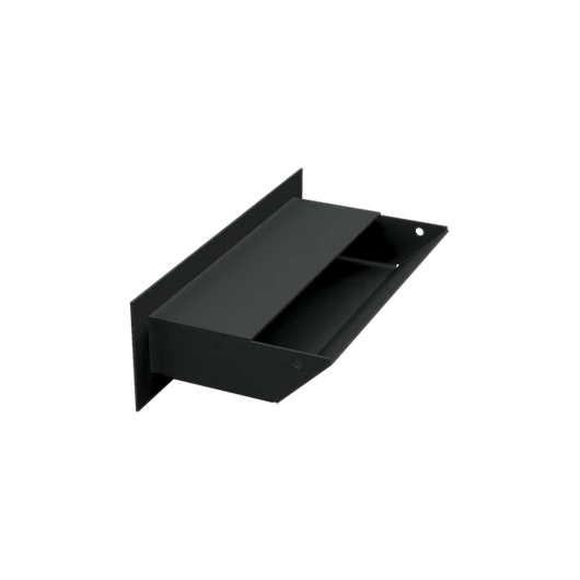 MINIMAL SZELLŐZŐRÁCS FEKETE 6x20cm HÁTFALLAL SLIM