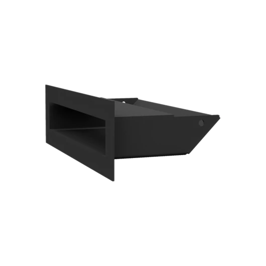 MINIMAL SZELLŐZŐRÁCS FEKETE 6x20cm HÁTFALLAL SLIM