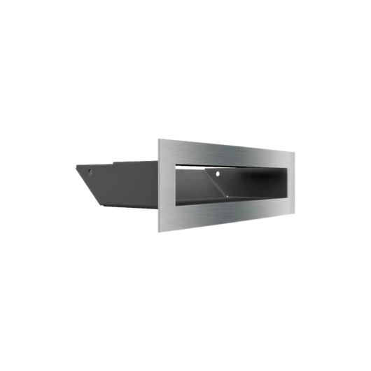 MINIMAL SZELLŐZŐRÁCS INOX 6x20cm HÁTFALLAL