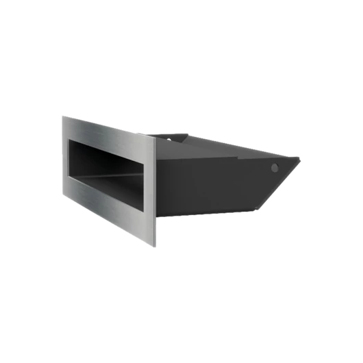 MINIMAL SZELLŐZŐRÁCS INOX 6x20cm HÁTFALLAL