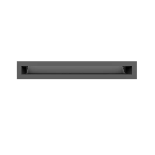 MINIMAL SZELLŐZŐRÁCS GRAFIT 6x40cm  HÁTFALLAL SLIM