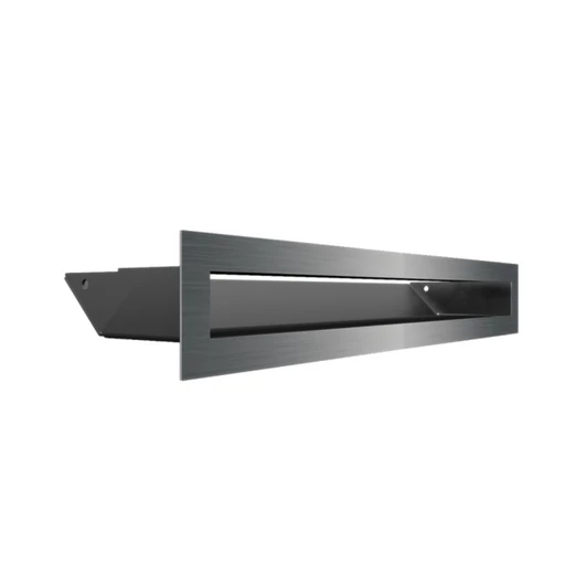 MINIMAL SZELLŐZŐRÁCS INOX 6x40cm  HÁTFALLAL SLIM