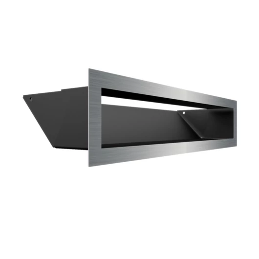 MINIMAL SZELLŐZŐRÁCS INOX 9x40cm  HÁTFALLAL SF