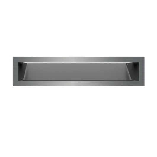 MINIMAL SZELLŐZŐRÁCS INOX 9x40cm  HÁTFALLAL SF