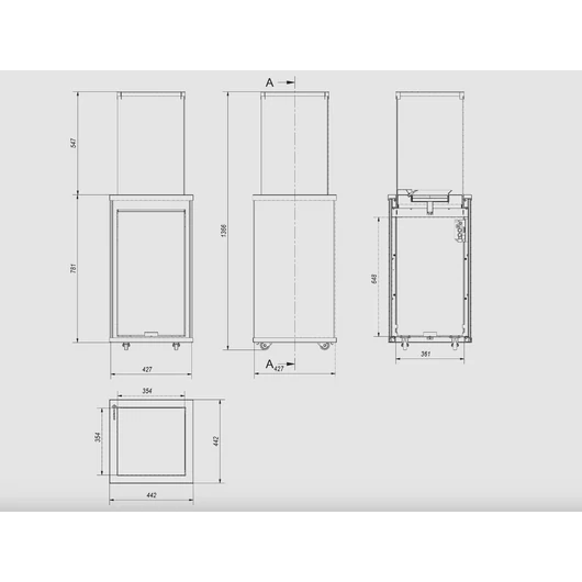 PATIO MINI TERASZMELEGÍTŐ Filo Argento KŐ ELŐLAPPAL MANUÁLIS