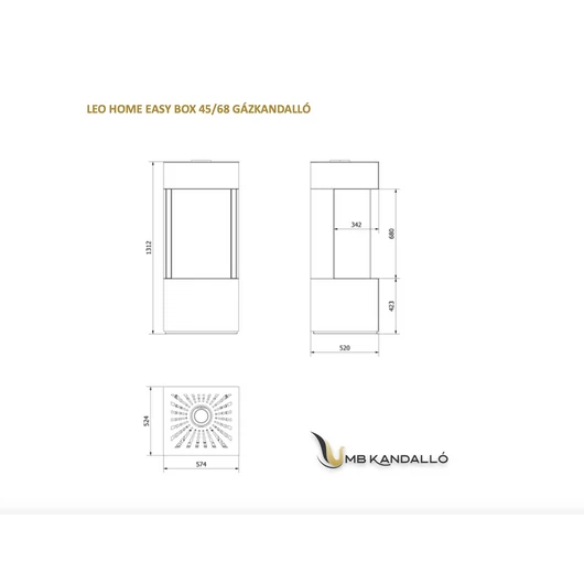LEO HOME EASY BOX 45/68 GÁZKANDALLÓ
