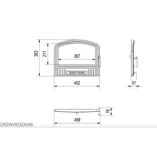 KRATKI KOZA K6 AJTÓ