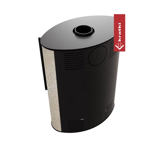 KRATKI BJORN GOLD SATIN KANDALLÓKÁLYHA KŐ BURKOLATTAL FEKETE BELSŐVEL