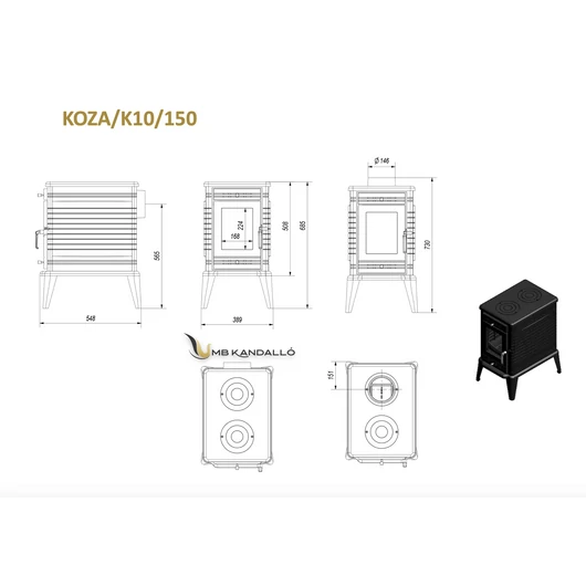 KRATKI KOZA K10 KÁLYHA