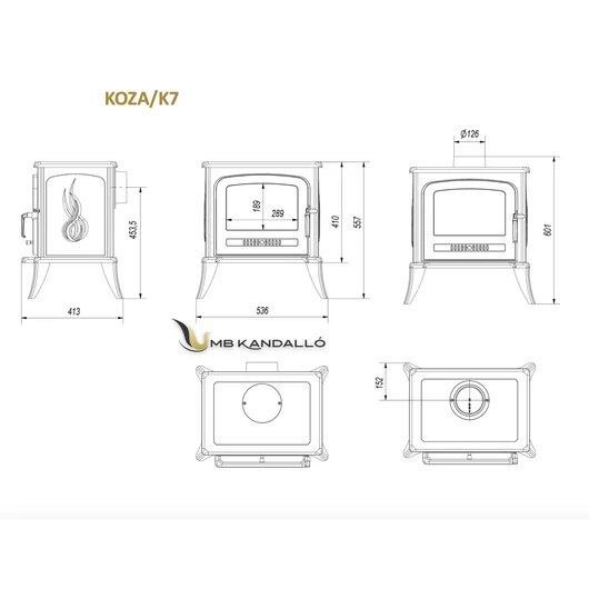 KRATKI KOZA K7 KÁLYHA