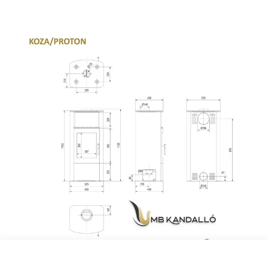 KRATKI KOZA PROTON KANDALLÓKÁLYHA