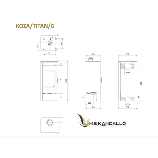 KRATKI KOZA TITAN G KANDALLÓKÁLYHA