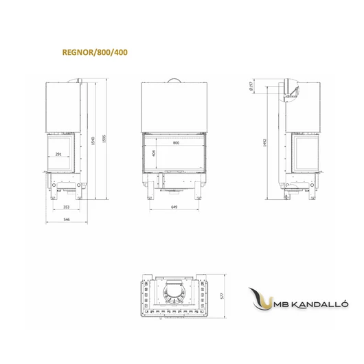 REGNOR 8 kW HÁROM OLDALAS