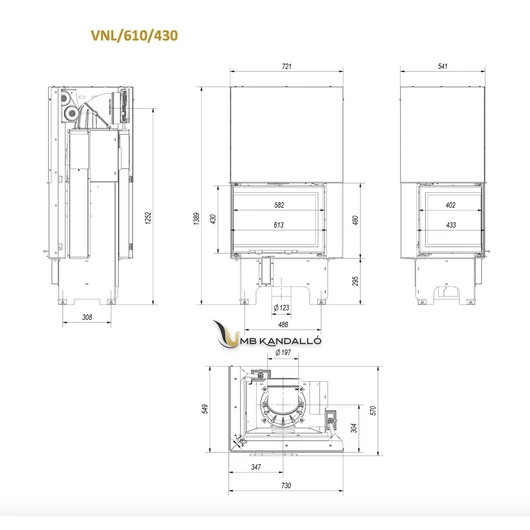 VNL BALOS 610/430 FEKETE BELSŐVEL