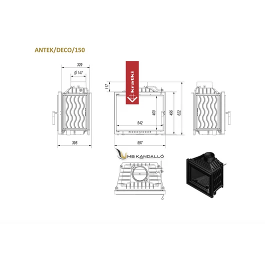 KRATKI ANTEK DECO 150