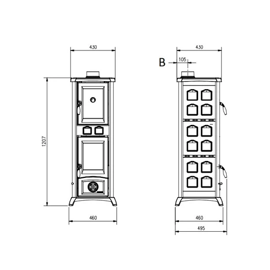 LA NORDICA GEMMA FORNO KÁLYHA SÜTŐVEL - ELEGANCE WHITE