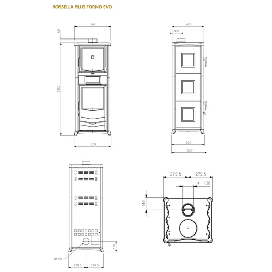 LA NORDICA ROSSELLA PLUS FORNO EVO NATURAL STONE FATÜZELÉSŰ KÁLYHA