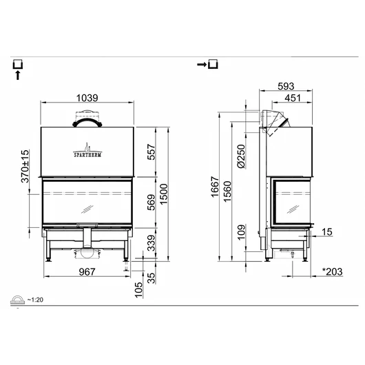 SPARTHERM ARTE 3RL-100h