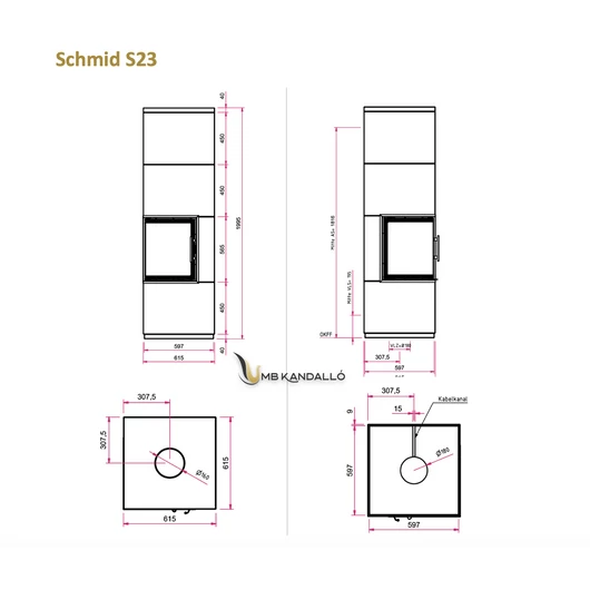 SCHMID S23 GO LINE HŐTÁROLÓS KANDALLÓ