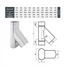 DARCO Y-BEKÖTŐ OVÁLIS IDOM 120x200MM/180MM 45°
