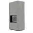 KRATKI FLOKI BOX 8 kW CEMENTO GRIGIO KANDALLÓ KŐ BURKOLATTAL FEKETE BELSŐVEL