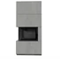 KRATKI FLOKI BOX 8 kW CEMENTO GRIGIO KANDALLÓ KŐ BURKOLATTAL BALOS FEKETE BELSŐVEL