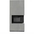 KRATKI FLOKI BOX 8 kW CEMENTO GRIGIO KANDALLÓ KŐ BURKOLATTAL JOBBOS FEKETE BELSŐVEL