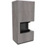 KRATKI FLOKI BOX 8 kW NATURALI GRIGIA KANDALLÓ KŐ BURKOLATTAL JOBBOS FEKETE BELSŐVEL