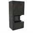 KRATKI FLOKI BOX 8 kW NATURALI NERO GRECO KANDALLÓ KŐ BURKOLATTAL JOBBOS FEKETE BELSŐVEL