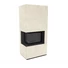 KRATKI FLOKI BOX 8 kW OXIDE BIANCO KANDALLÓ KŐ BURKOLATTAL BALOS FEKETE BELSŐVEL